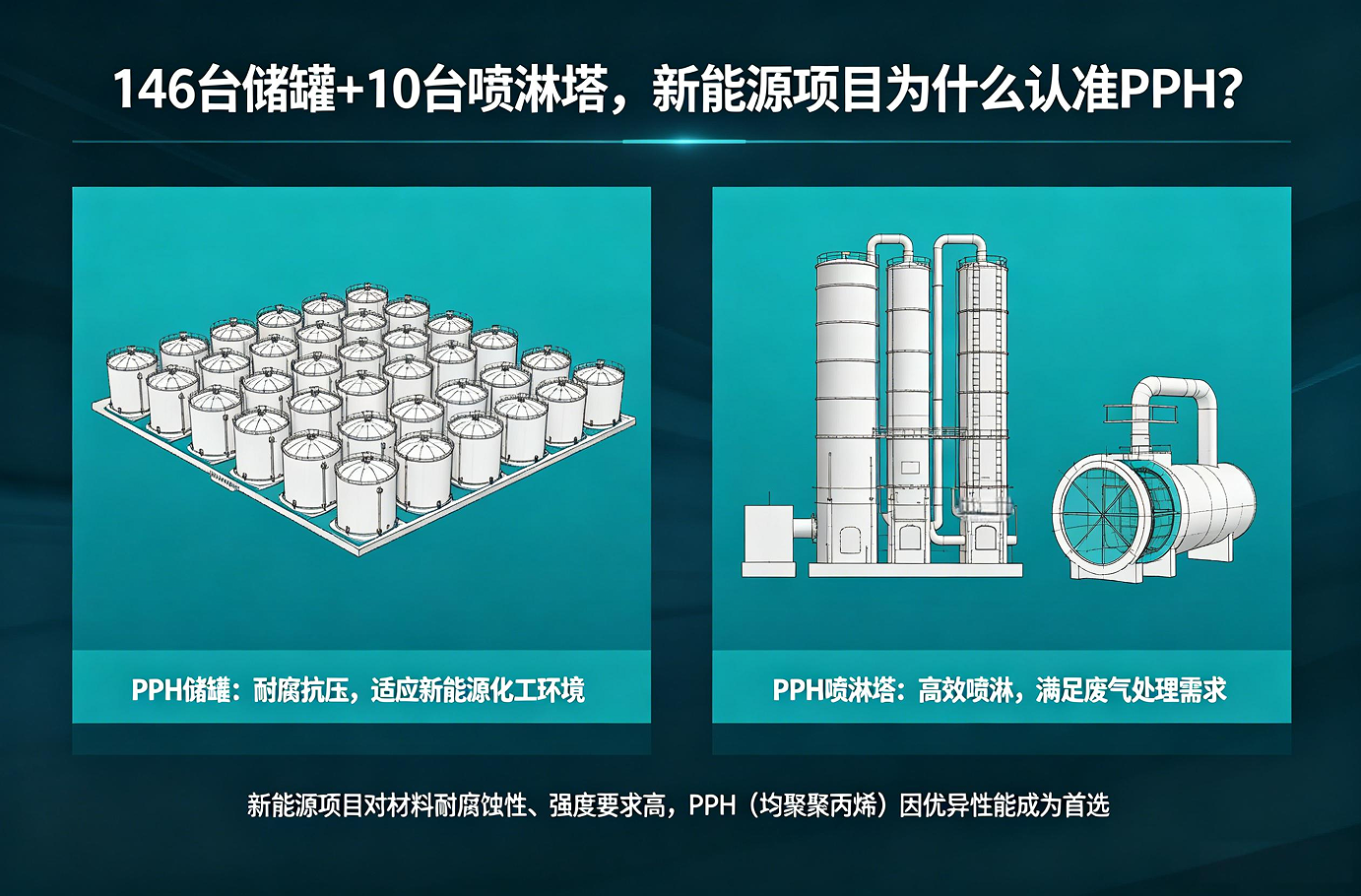 146台储罐+10台喷淋塔，新能源项目为什么认准PPH？